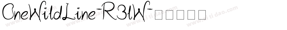 OneWildLine-R3lW字体转换