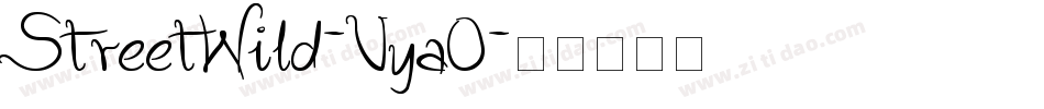 StreetWild-Vya0字体转换