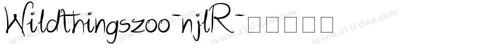 Wildthingszoo-njlR字体转换