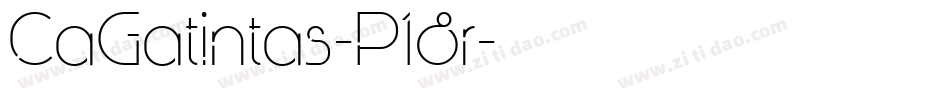 CaGatintas-P18r字体转换
