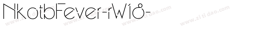 NkotbFever-rW18字体转换