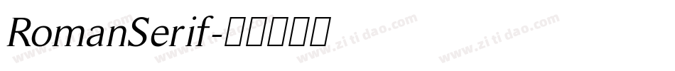 RomanSerif字体转换