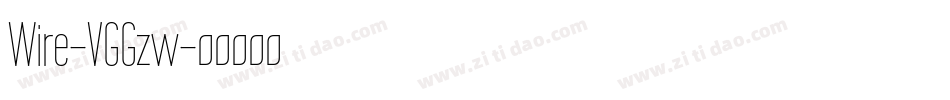 Wire-VGGzw字体转换