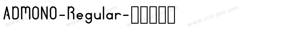 ADMONO-Regular字体转换