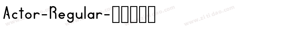 Actor-Regular字体转换
