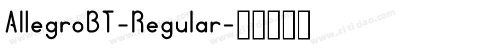 AllegroBT-Regular字体转换