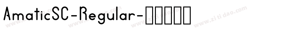 AmaticSC-Regular字体转换