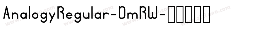 AnalogyRegular-DmRW字体转换