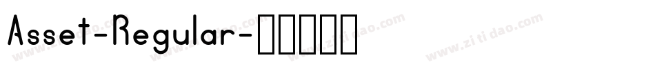 Asset-Regular字体转换