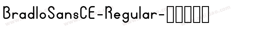 BradloSansCE-Regular字体转换