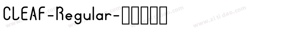 CLEAF-Regular字体转换