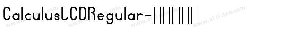 CalculusLCDRegular字体转换
