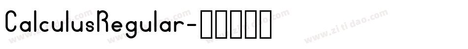 CalculusRegular字体转换
