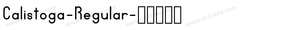 Calistoga-Regular字体转换