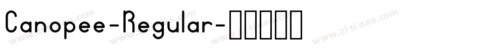 Canopee-Regular字体转换