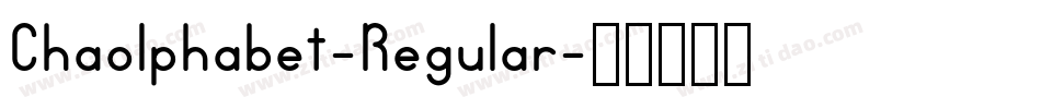 Chaolphabet-Regular字体转换