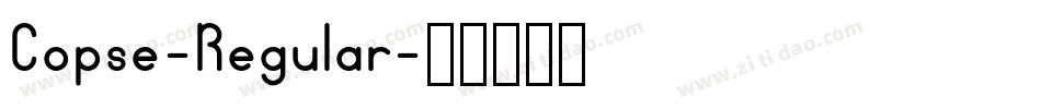 Copse-Regular字体转换