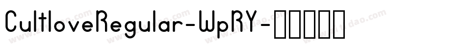 CultloveRegular-WpRY字体转换