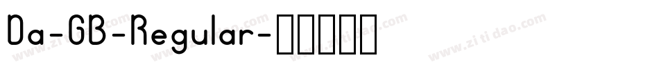 Da-GB-Regular字体转换
