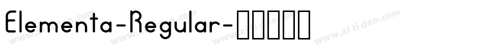 Elementa-Regular字体转换