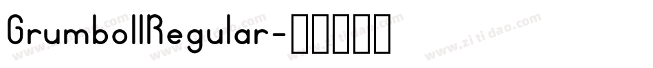 GrumbollRegular字体转换