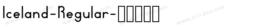 Iceland-Regular字体转换