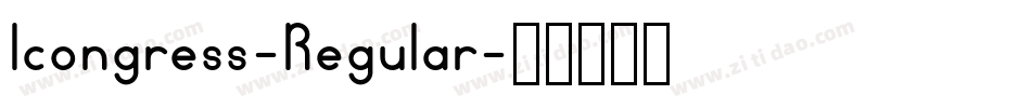 Icongress-Regular字体转换