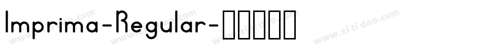 Imprima-Regular字体转换