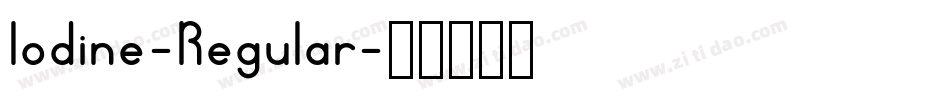 Iodine-Regular字体转换