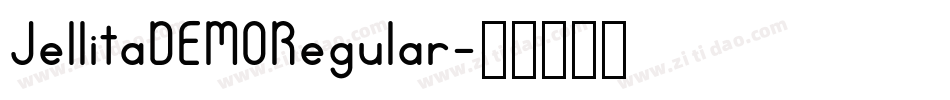 JellitaDEMORegular字体转换