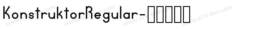 KonstruktorRegular字体转换