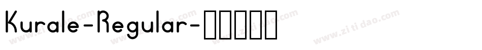 Kurale-Regular字体转换