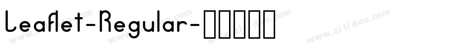 Leaflet-Regular字体转换