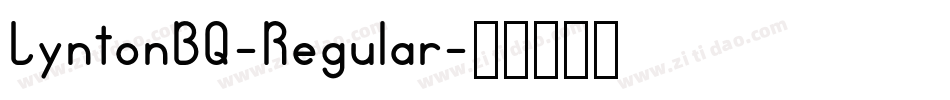 LyntonBQ-Regular字体转换