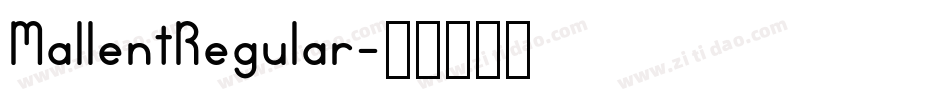 MallentRegular字体转换