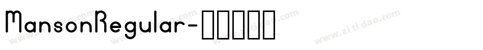 MansonRegular字体转换
