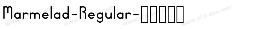 Marmelad-Regular字体转换