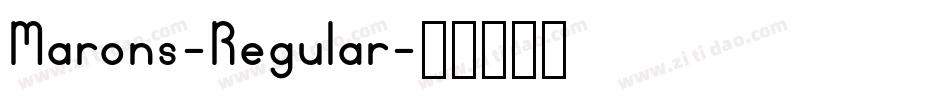 Marons-Regular字体转换