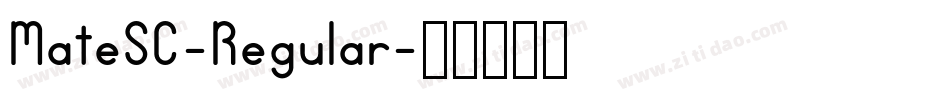 MateSC-Regular字体转换