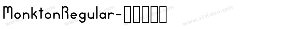 MonktonRegular字体转换