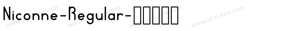 Niconne-Regular字体转换