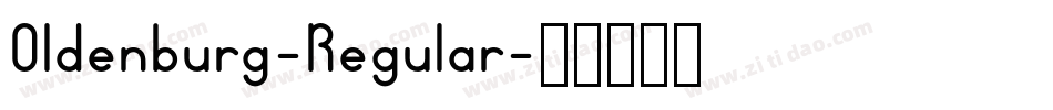 Oldenburg-Regular字体转换