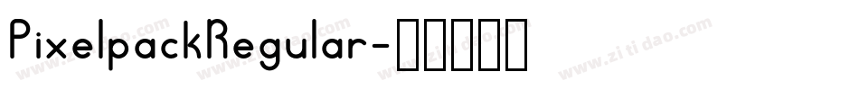 PixelpackRegular字体转换