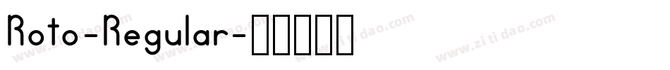 Roto-Regular字体转换