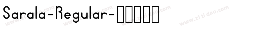 Sarala-Regular字体转换