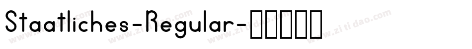 Staatliches-Regular字体转换