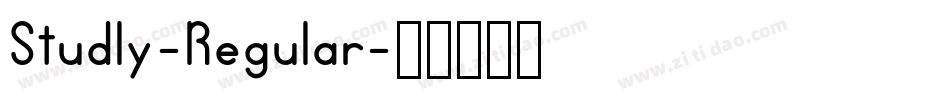 Studly-Regular字体转换