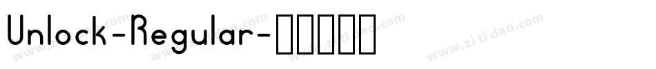 Unlock-Regular字体转换