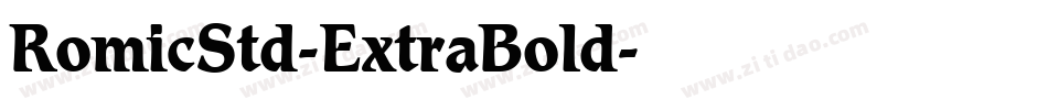 RomicStd-ExtraBold字体转换