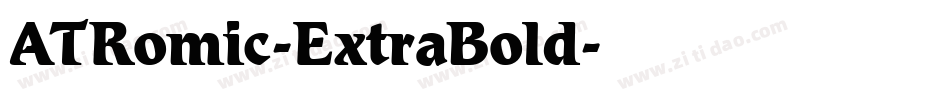 ATRomic-ExtraBold字体转换